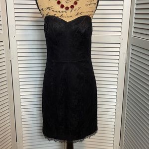 NWOT Guess Lace Black Strapless Dress - sz 12